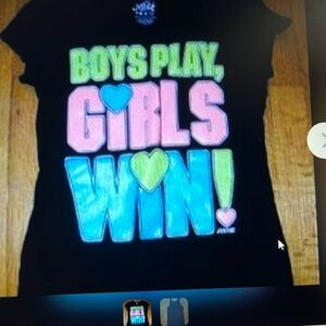 Girl Size 10 -“Girls Win” Shirt